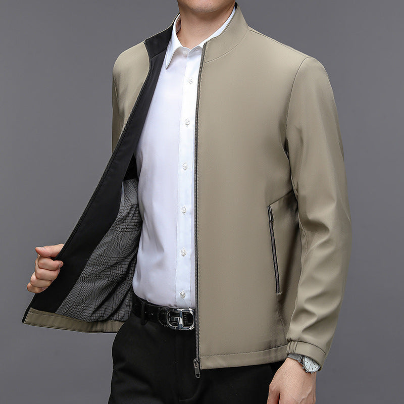 Stand Collar Middle-aged Men Casual Elzeon Jacket