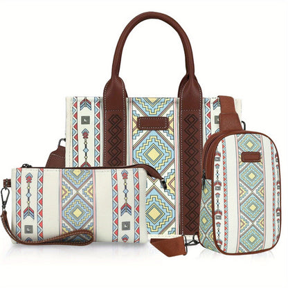 Bohemian Women's Tote Bag 3-Piece Set - Lightweight And Versatile Tote Bag With Adjustable Shoulder Straps, - No Delivery On Weekends - Prohibited Sales Platforms - Temu, Walmart