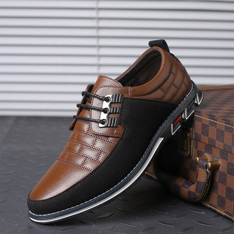 One-Step Or Lace-Up British Men's Shoes Without Laces