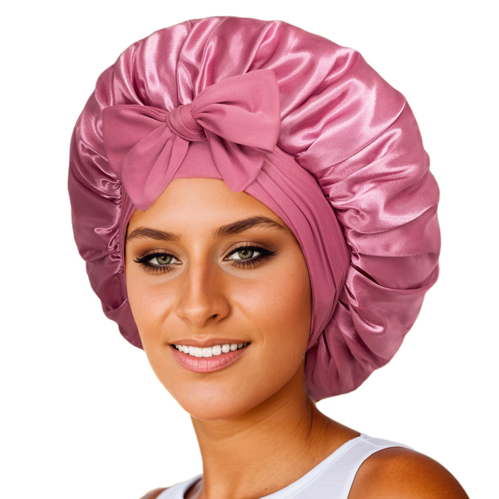 New Silk Bonnet For Sleeping Women Satin Bonnet Hair Bonnet Night Sleep Cap Scarf Wrap For Curly Hair With Tie Band For Curly Hair