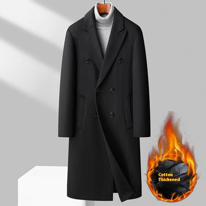 Double Breasted Long Woolen Elzeon Men's Coat