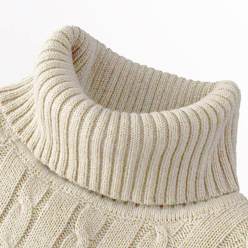 Twist Knitted Pullover Slim Fit Warm Top Solid Color Elzeon pullover