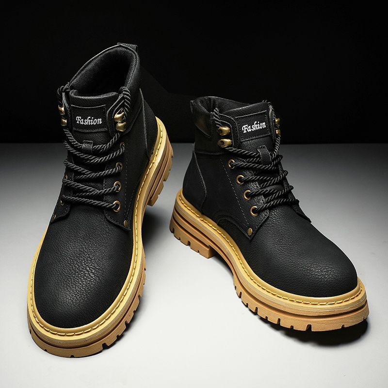 Winter New High Top Wild Platform Casual Elzeon Leather Shoes