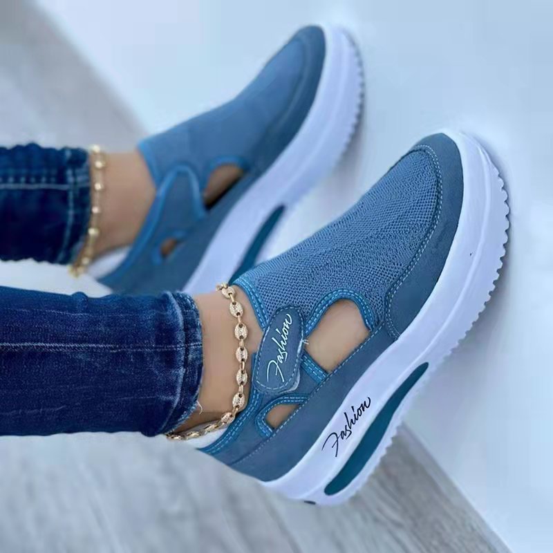 Women's Sneakers Summer New Ladies Casual Low Wedge Breathable Non-Slip Comfort Female Elzeon Sport Shoes Mesh Shoes Fashion Style