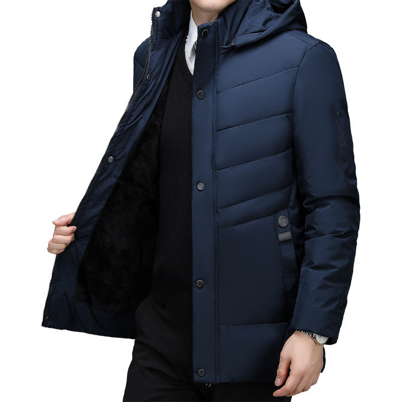 Velvet Padded Middle-aged And Elderly Warm Cotton-padded Elzeon Coat