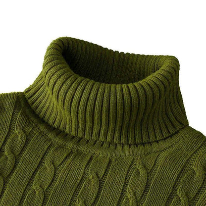 Twist Knitted Pullover Slim Fit Warm Top Solid Color Elzeon pullover