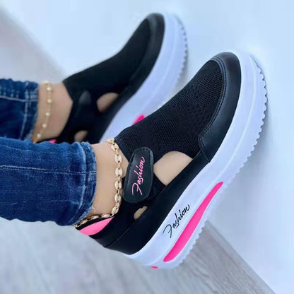 Women's Sneakers Summer New Ladies Casual Low Wedge Breathable Non-Slip Comfort Female Elzeon Sport Shoes Mesh Shoes Fashion Style