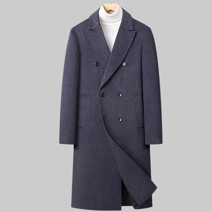 Double Breasted Long Woolen Elzeon Men's Coat