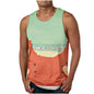 Trendy Men's Clothing Vest Printed Beach Casual Sports Men Vest