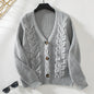 Vintage Single-breasted Sweater Women's Coat