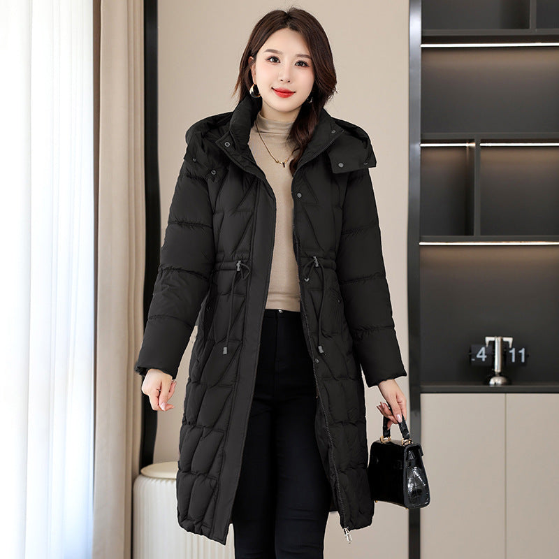 Mid-length Slim Fit Plus Size Cotton-padded Coat For Women Elzeon Winter Jacket