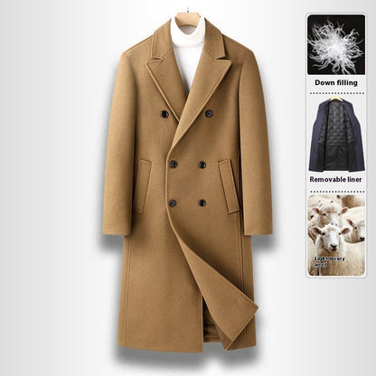 Double Breasted Long Woolen Elzeon Men's Coat