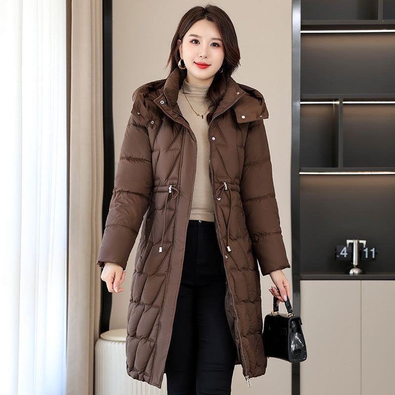 Mid-length Slim Fit Plus Size Cotton-padded Coat For Women Elzeon Winter Jacket