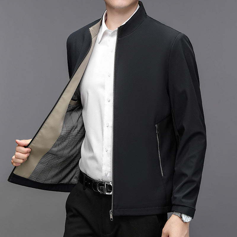 Stand Collar Middle-aged Men Casual Elzeon Jacket