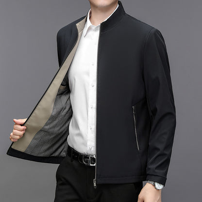 Stand Collar Middle-aged Men Casual Elzeon Jacket