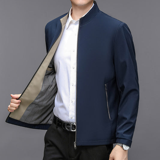 Stand Collar Middle-aged Men Casual Elzeon Jacket