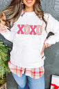 White Merry And Bright Cable Knit Pullover Sweatshirt