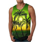 Trendy Men's Clothing Vest Printed Beach Casual Sports Men Vest